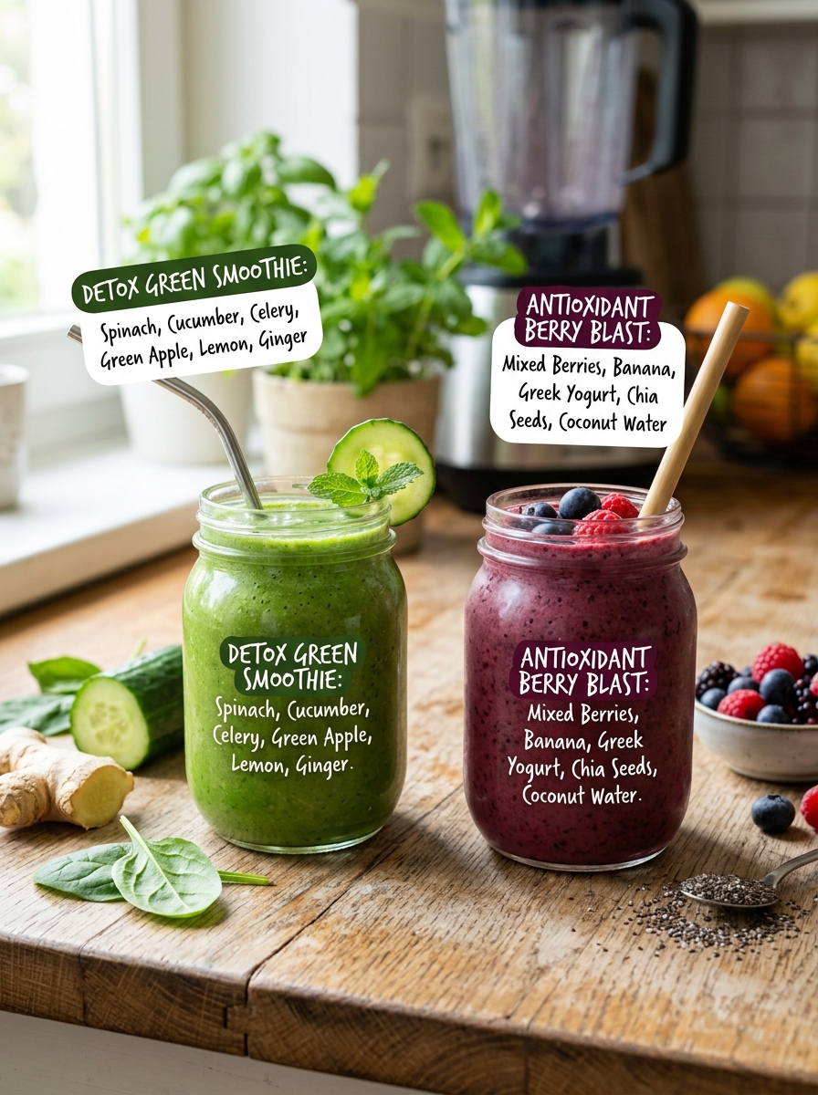 Detox smoothie recept – fräscha nyttiga drycker